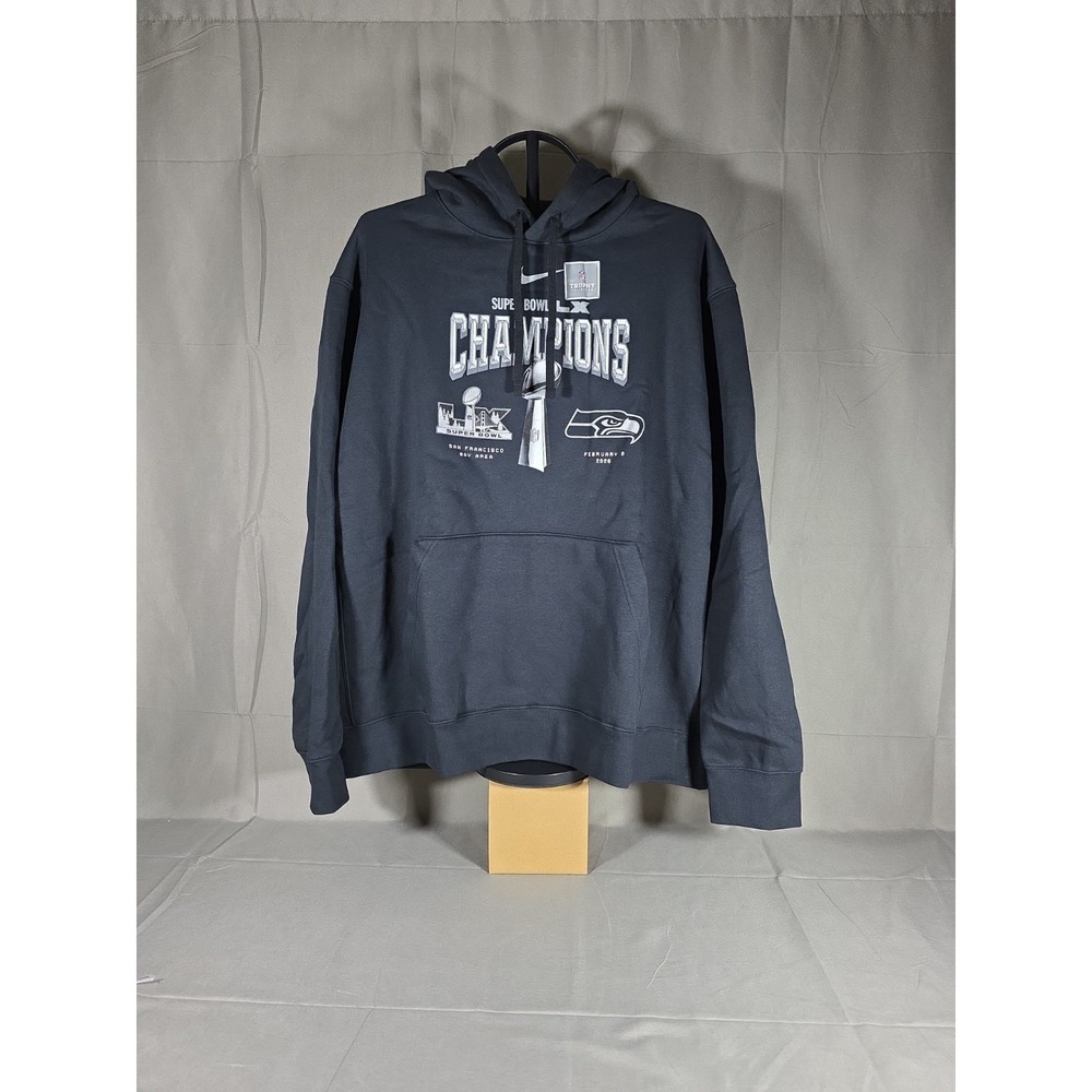 Seattle Seahawks Nike Super Bowl LX Champions Collection Fleece Hoodie Black XXL